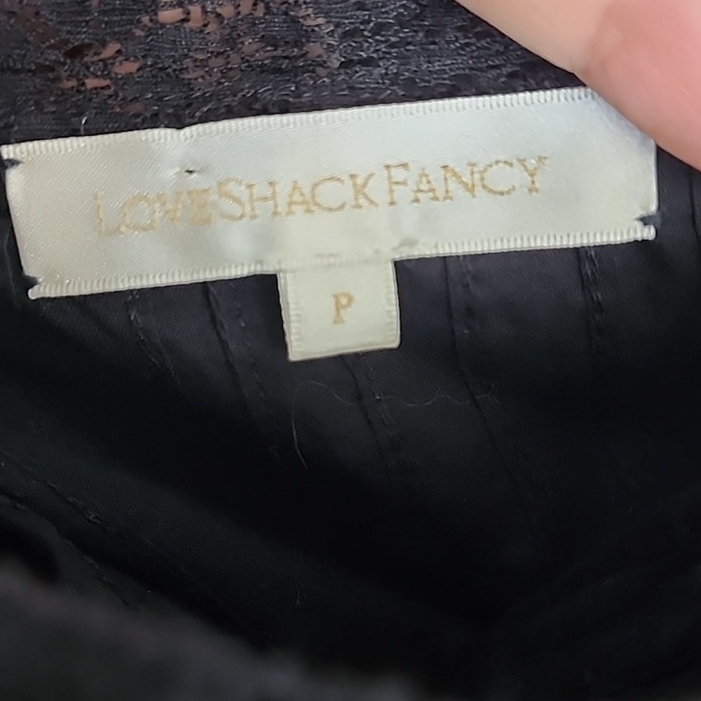 LoveShackFancy Beth Elegant Black Lace Maxi Dress Size P - Picture 15 of 16